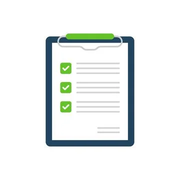 Contract document icon in flat style. Report vector illustration on isolated  Stock Illustration