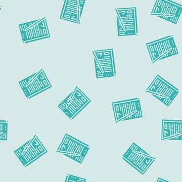 Contract document paper glyph seamless pattern Stock Illustration