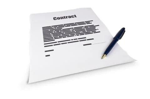 The contract document Stock Photos