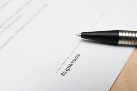 Contract documents: Business concept Stock Photos