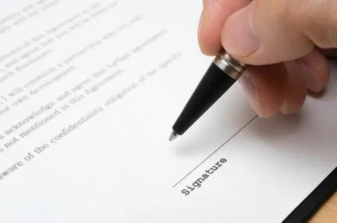 Contract documents: Business concept Foto stock