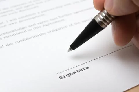 Contract documents: Business concept Foto stock