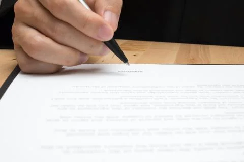 Contract documents: Business concept Foto stock