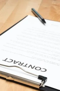 Contract documents: Business concept Stock Photos