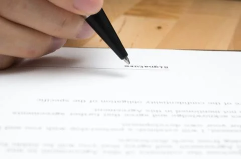 Contract documents: Business concept Stock Photos