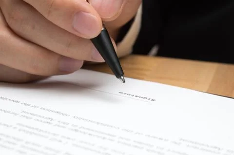 Contract documents: Business concept Stock Photos