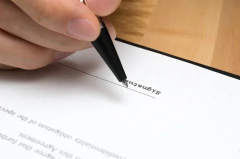 Contract documents: Business concept Stock Photos