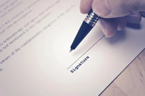 Contract documents: Business concept Stock Photos