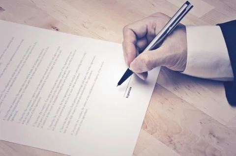 Contract documents: Business concept Stock Photos