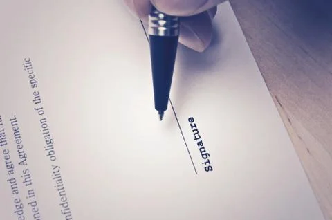 Contract documents: Business concept Stock Photos