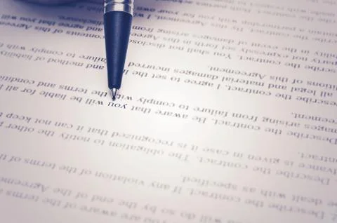 Contract documents: Business concept Foto stock