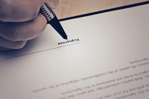 Contract documents: Business concept Foto stock