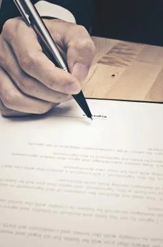 Contract documents: Business concept Stock-Fotos