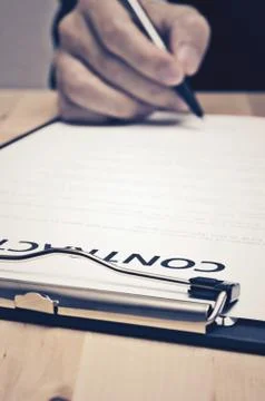 Contract documents: Business concept Foto stock