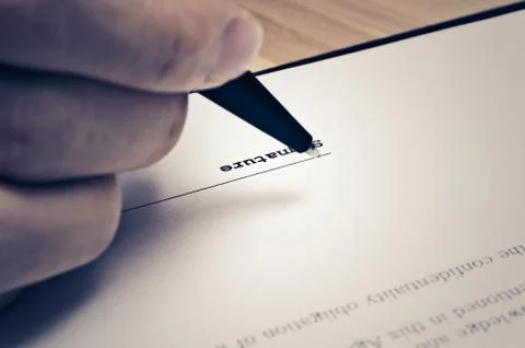 Contract documents: Business concept Stock Photos