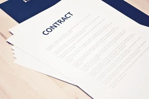 Contract documents: Business concept Stock Photos