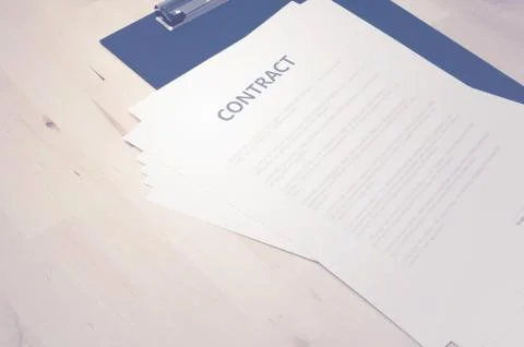Contract documents: Business concept Stock Photos