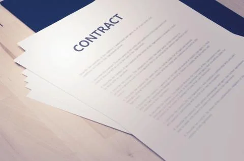 Contract documents: Business concept Stock Photos