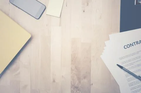 Contract documents: Business concept Stock Photos