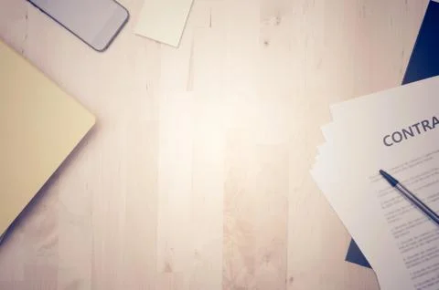 Contract documents: Business concept Stock Photos