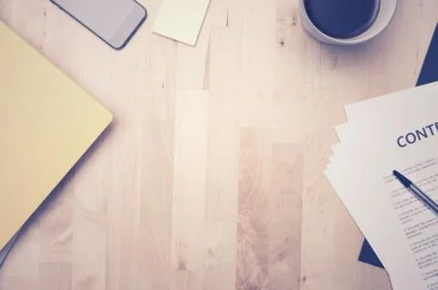 Contract documents: Business concept Stock Photos