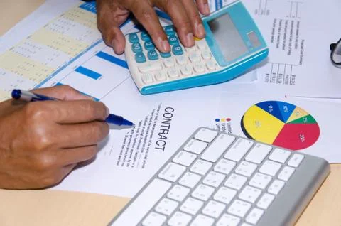 Contract documents Foto stock