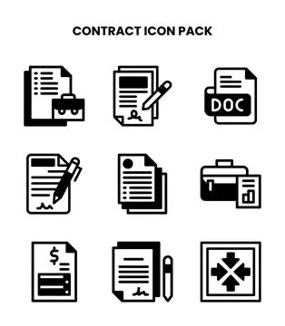 Contract DuoTone Design Icons Pack Stock Illustration