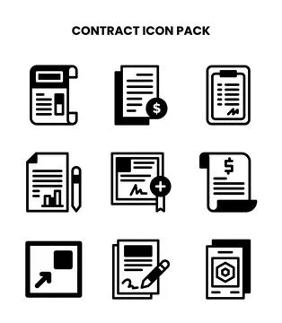 Contract DuoTone UI Icons Pack Stock Illustration