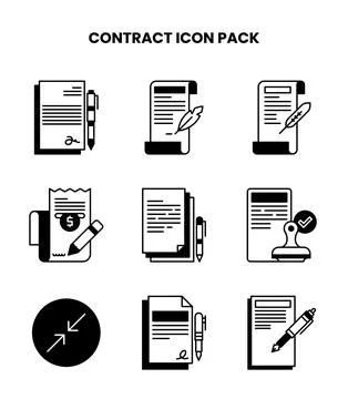 Contract DuoTone UI Icons Pack 스톡 일러스트
