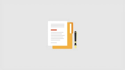 Contract Flat Icon Stock Footage 205060678