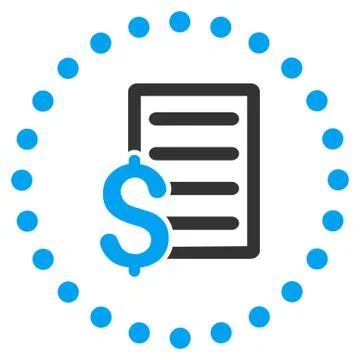 Contract Flat Icon Illustrazione stock