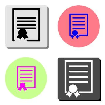 Contract. flat vector icon Stock Illustration