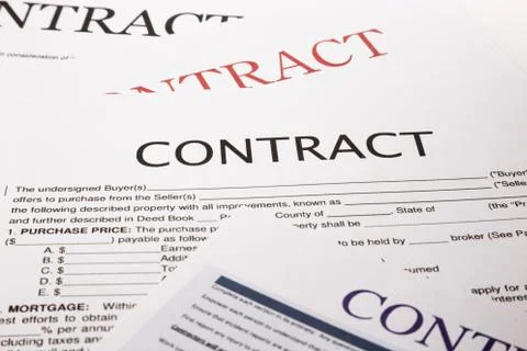 Contract form Stock Photos