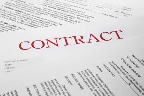 Contract form Stock Photos