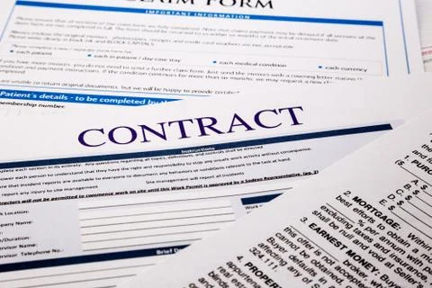 Contract form Stock Photos