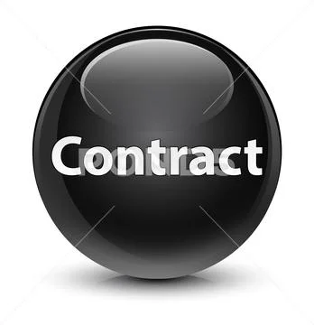 Contract glassy black round button Stock Illustration