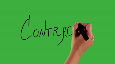 Contract - Hand writing on green screen Vídeos de archivo 33783305