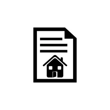 Contract at home icon. Elements of real estate transactions icon for concept and Illustrazione stock