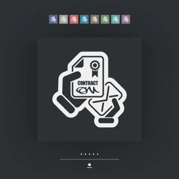 Contract icon Ilustración de archivo