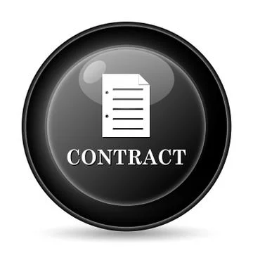 Contract icon. internet button on white background.. Stock Illustration