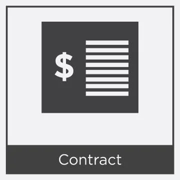 Contract icon isolated on white background Stock Illustration