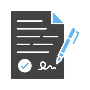 Contract icon vector image. Illustrazione stock