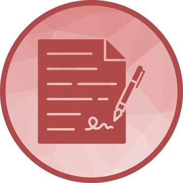 Contract icon vector image. Stock Illustration