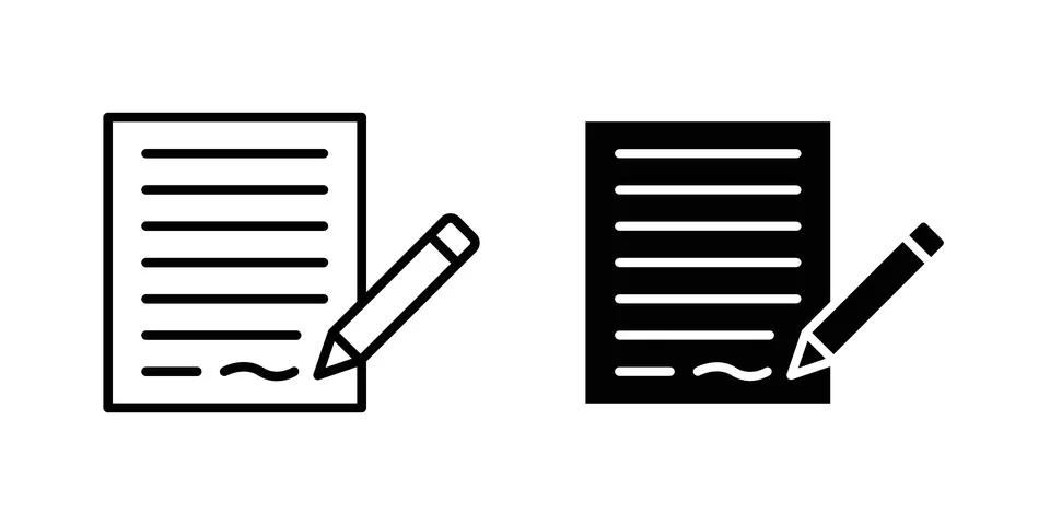 Contract icon for web projects Stock Illustration