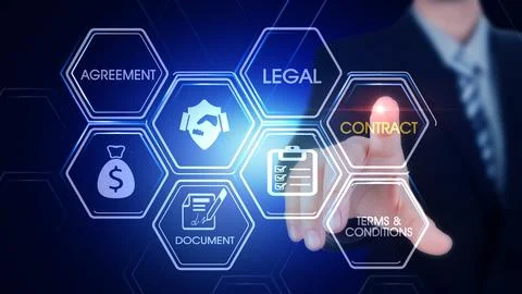 CONTRACT Illustrazione stock