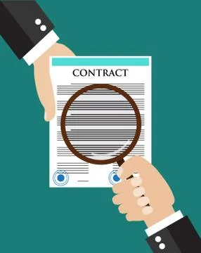 Contract inspection concept. Stock-Illustration
