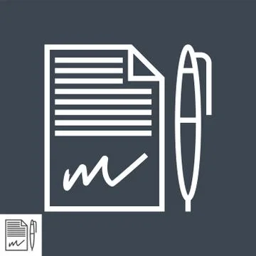 Contract Line Icon Stock Illustration