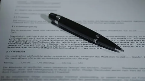 Contract for low-paid workers Video stock 81225468