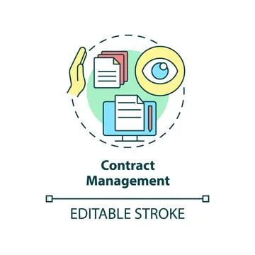Contract management concept icon Stockillustratie