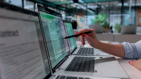 Contract Manager Reviewing Digital Agreements Stock Footage 340401214